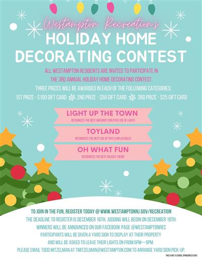 Westampton Township Recreation: Westampton Recreation’s Holiday Home ...